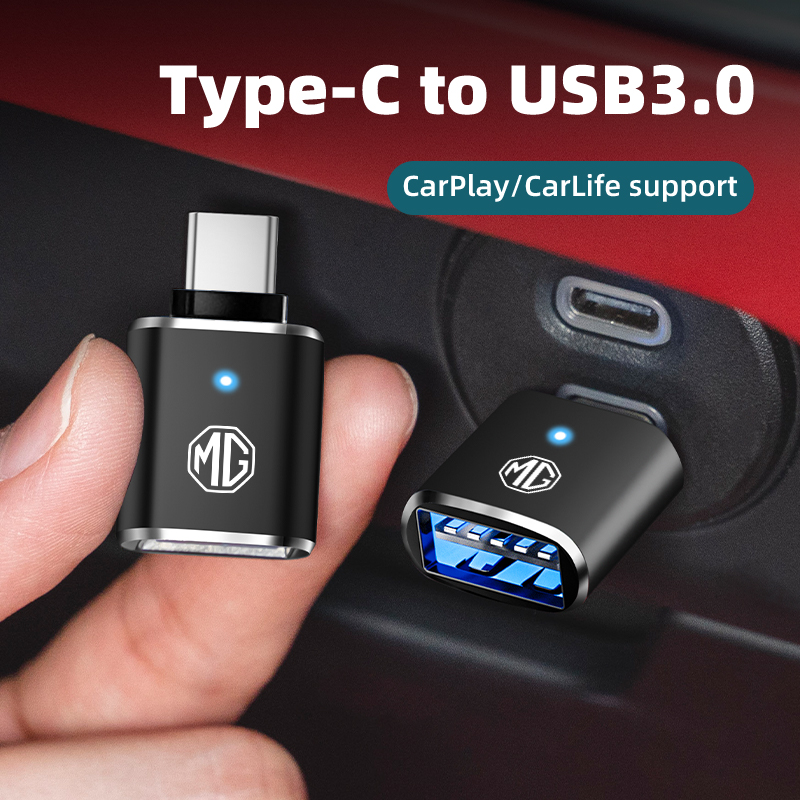 Car Accessories Essentials - Car LED Type C To USB