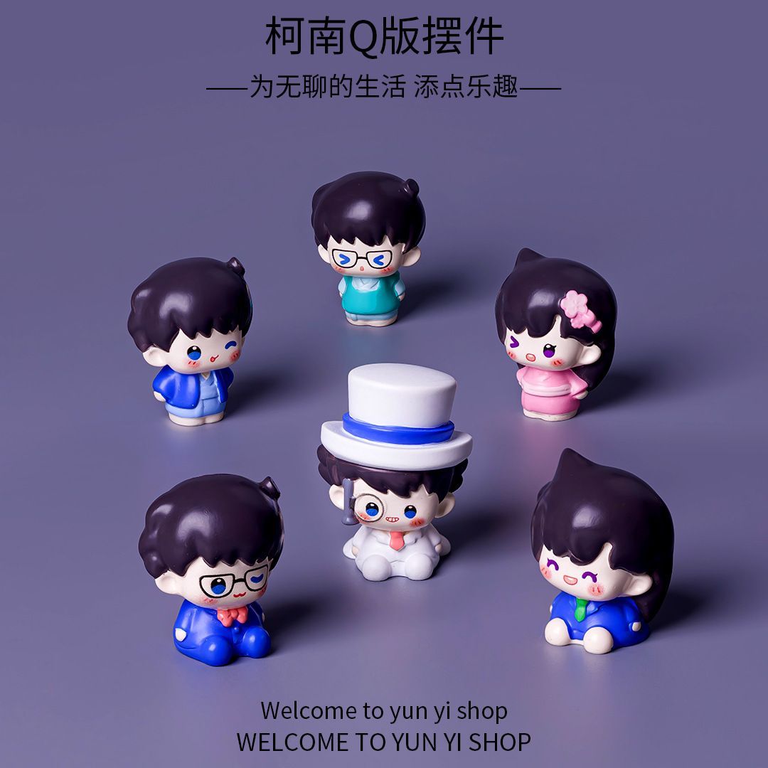 Car Accessories Etsy - Detective Conan Mini Resin Bean Figurines