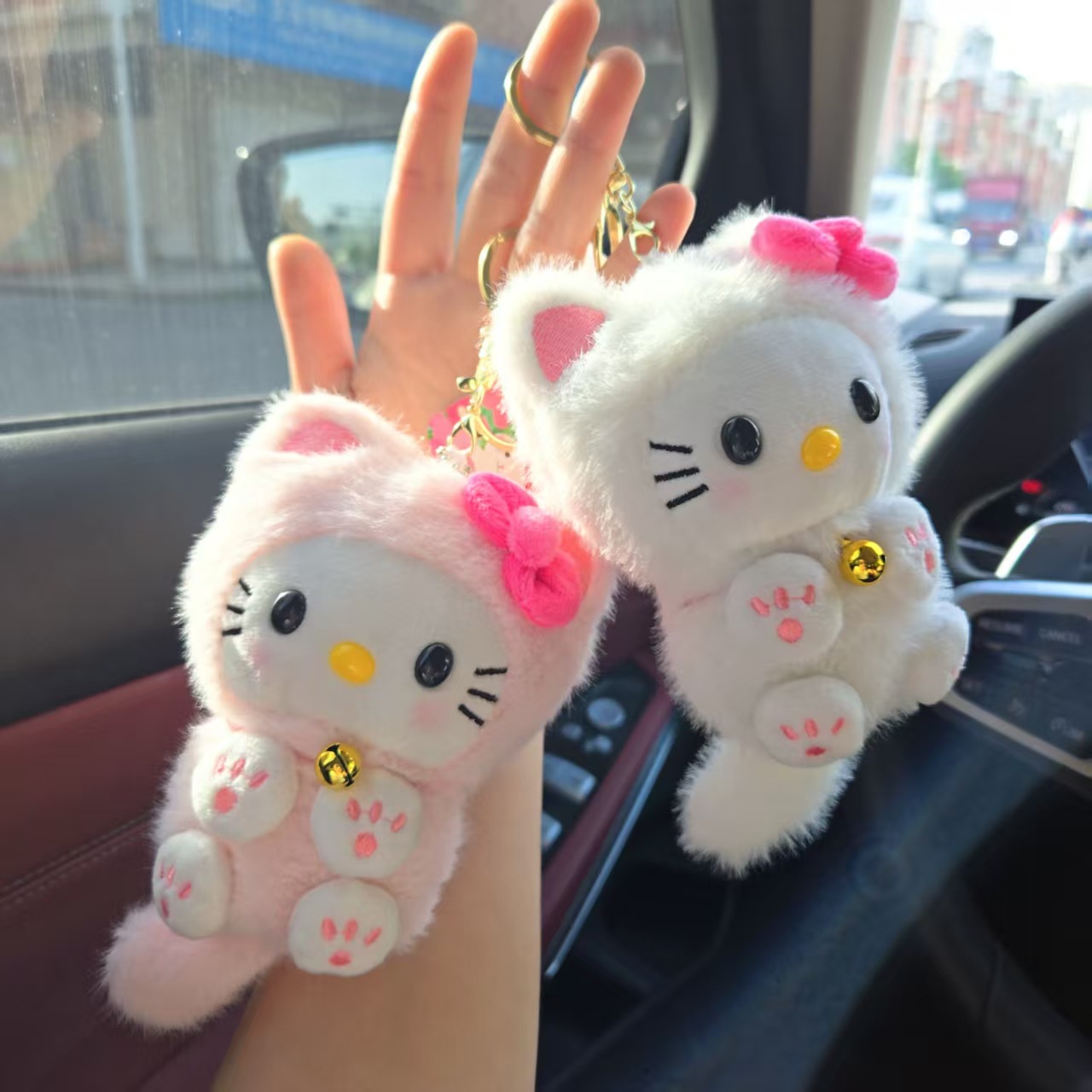Car Accessories Etsy - Kawaii HelloKitty Bell Cat Pendant, Cat
