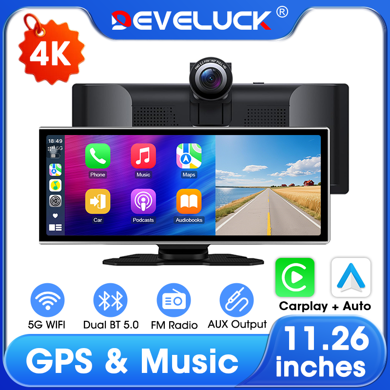 Car Dash Cam - 11.26 inch 4K Dash Cam Wireless