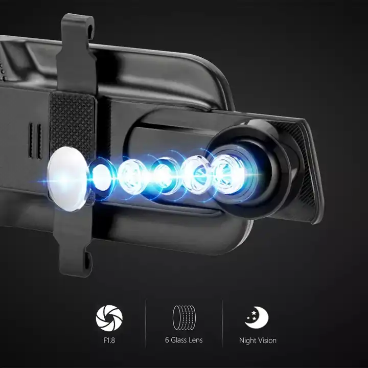 10'' Mirror Dash Cam Night Vis - đánh giá và giá Car Dash Cam