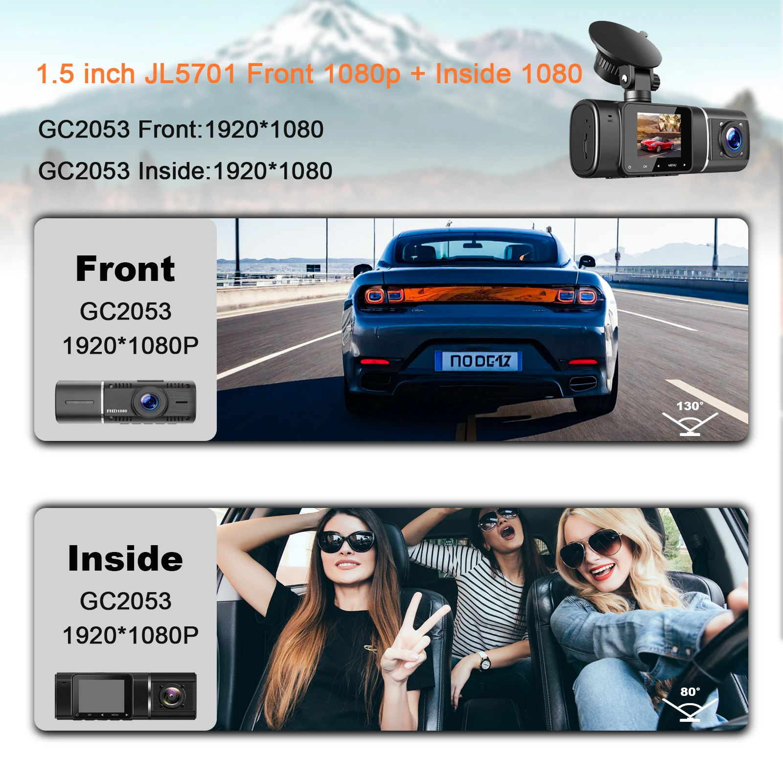 Car Dual Dash Cam Front and In - đánh giá và giá Car Dash Cam