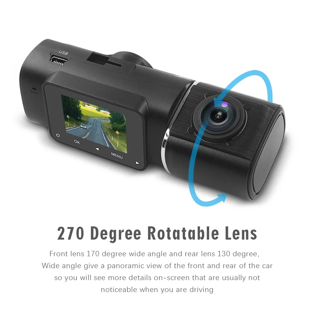 Car Dual Dash Cam Front and In - đánh giá và giá Car Dash Cam