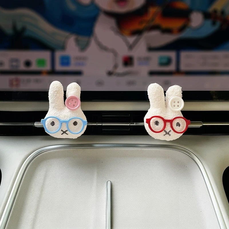 Cute Rabbit with Glasses Car A - đánh giá và giá Car Air Freshener Vent