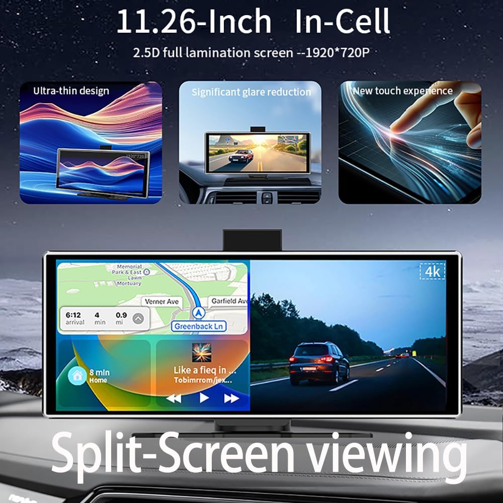 11.26 inch 4K Dash Cam Wireles - đánh giá và giá Car Dash Cam